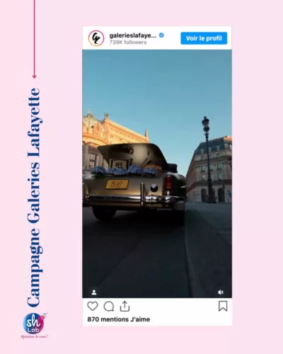 Partage de la campagne FOOH des Galeries Lafayette